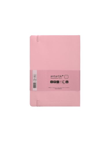 Cuaderno Con Gomilla Antartik Notes Tapa Blanda A5 Hojas Puntos Rosa Pastel 80 Hojas 80 Gr Fsc
