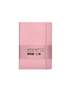 Cuaderno Con Gomilla Antartik Notes Tapa Blanda A5 Hojas Cuadricula Rosa Pastel 80 Hojas 80 Gr Fsc 2