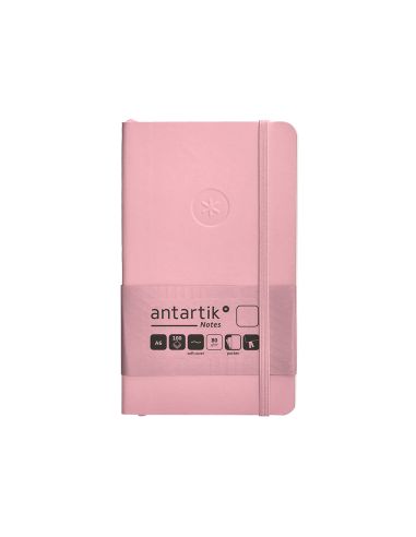 Cuaderno Con Gomilla Antartik Notes Tapa Blanda A6 Hojas Lisas Rosa Pastel 100 Hojas 80 Gr Fsc