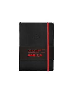 Cuaderno Con Gomilla Antartik Notes Tapa Blanda A5 Hojas Lisas Negro Y Rojo 80 Hojas 80 Gr Fsc 2