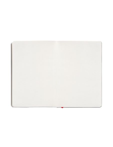 Cuaderno Con Gomilla Antartik Notes Tapa Blanda A5 Hojas Puntos Negro Y Rojo 80 Hojas 80 Gr Fsc