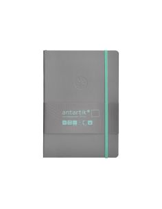 Cuaderno Con Gomilla Antartik Notes Tapa Blanda A5 Hojas Lisas Gris Y Turquesa 80 Hojas 80 Gr Fsc 2