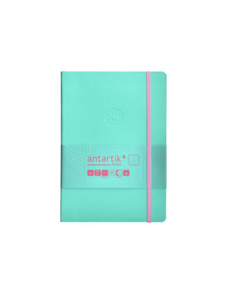 Cuaderno Con Gomilla Antartik Notes Tapa Blanda A5 Hojas Lisas Rosa Y Turquesa 80 Hojas 80 Gr Fsc