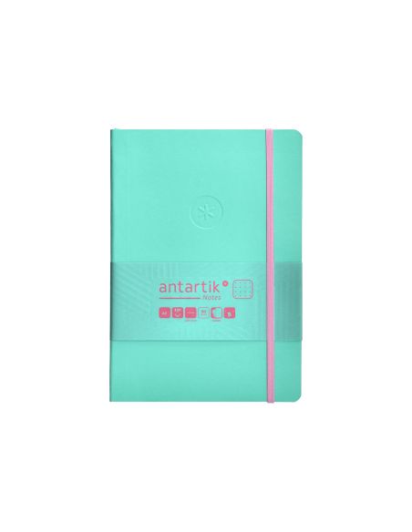 Cuaderno Con Gomilla Antartik Notes Tapa Blanda A5 Hojas Puntos Rosa Y Turquesa 80 Hojas 80 Gr Fsc