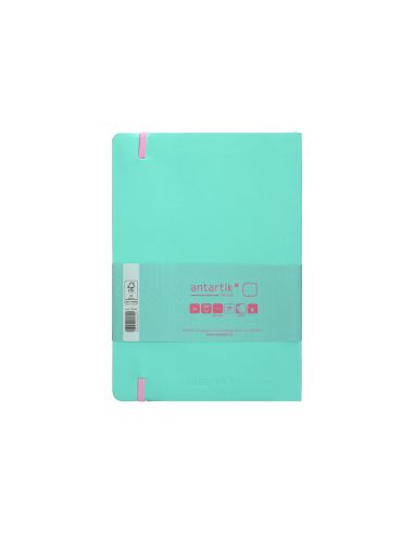 Cuaderno Con Gomilla Antartik Notes Tapa Blanda A5 Hojas Puntos Rosa Y Turquesa 80 Hojas 80 Gr Fsc