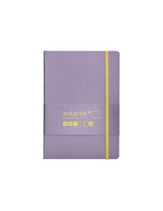Cuaderno Con Gomilla Antartik Notes Tapa Blanda A5 Hojas Rayas Morado Y Amarillo 80 Hojas 80 Gr Fsc 2