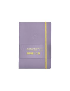 Cuaderno Con Gomilla Antartik Notes Tapa Blanda A5 Hojas Cuadricula Morado Y Amarillo 80 Hojas 80 Gr Fsc 2