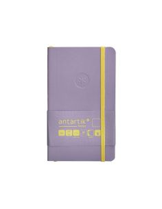 Cuaderno Con Gomilla Antartik Notes Tapa Blanda A6 Hojas Lisas Morado Y Amarillo 100 Hojas 80 Gr Fsc 2