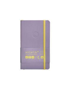 Cuaderno Con Gomilla Antartik Notes Tapa Blanda A6 Cuadricula Morado Y Amarillo 100 Hojas 80 Gr Fsc 2