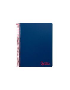 Cuaderno Espiral Liderpapel A6 Micro Wonder Tapa Plastico 120H 90 Gr Cuadro 5Mm 4 Bandas Color Azul Marino 2