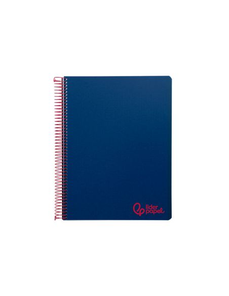 Cuaderno Espiral Liderpapel A6 Micro Wonder Tapa Plastico 120H 90 Gr Cuadro 5Mm 4 Bandas Color Azul Marino