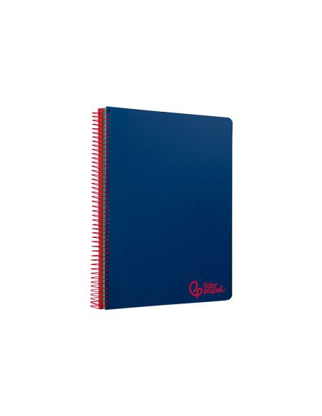 Cuaderno Espiral Liderpapel A6 Micro Wonder Tapa Plastico 120H 90 Gr Cuadro 5Mm 4 Bandas Color Azul Marino