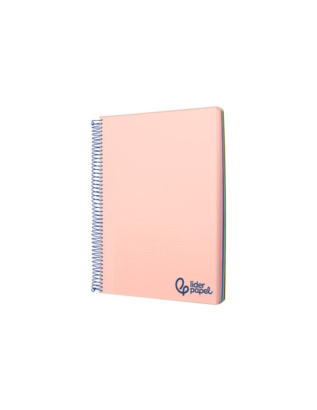 Cuaderno Espiral Liderpapel A7 Micro Wonder Tapa Plastico 100H 90Gr Cuadro 5Mm 4 Bandas Color Rosa