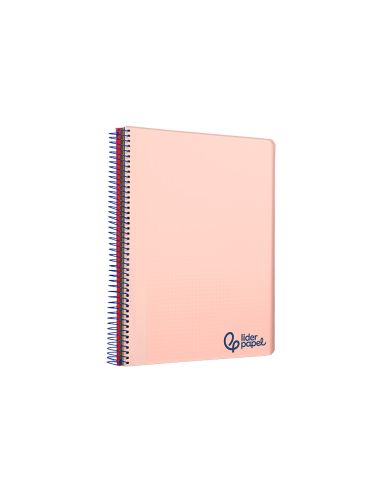 Cuaderno Espiral Liderpapel A7 Micro Wonder Tapa Plastico 100H 90Gr Cuadro 5Mm 4 Bandas Color Rosa