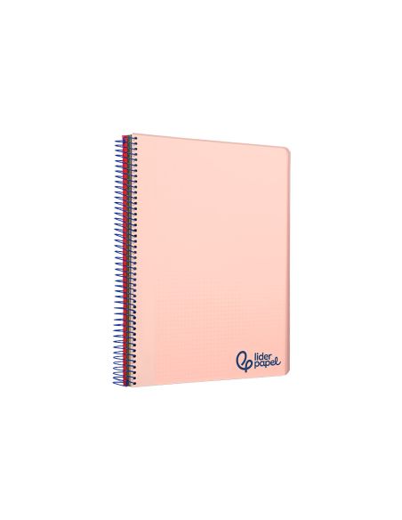 Cuaderno Espiral Liderpapel A7 Micro Wonder Tapa Plastico 100H 90Gr Cuadro 5Mm 4 Bandas Color Rosa