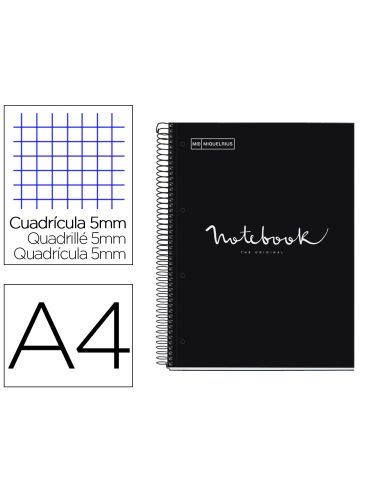 Cuaderno Espiral Miquelrius Notebook 1 Emotions Tapa Forrada Din A4 Microperforado 80 Hojas 90G/M2 Cuadro 5 Mm