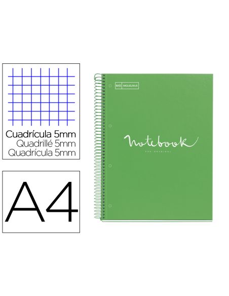 Cuaderno Espiral Miquelrius Notebook 1 Emotions Tapa Forrada Din A4 Microperforado 80 Hojas 90G/M2 Cuadro 5 Mm