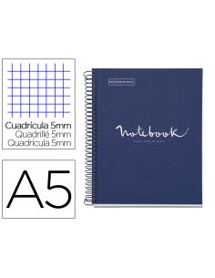 Cuaderno Espiral Miquelrius Notebook 1 Emotions Tapa Forrada Din A5 Microperforado 80 Hojas 90G/M2 Cuadro 5 Mm