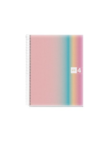 Cuaderno Espiral Miquelrius Din A4 120 Hojas 70 Gr Cuadro 5 Mm Tapa Polipropileno Aurora West Bay