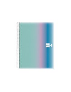 Cuaderno Espiral Miquelrius Din A4 120 Hojas 70 Gr Cuadro 5 Mm Tapa Polipropileno Aurora Santorini