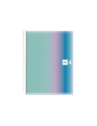 Cuaderno Espiral Miquelrius Din A4 120 Hojas 70 Gr Cuadro 5 Mm Tapa Polipropileno Aurora Santorini