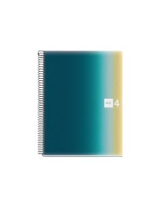 Cuaderno Espiral Miquelrius Din A4 120 Hojas 70 Gr Cuadro 5 Mm Tapa Polipropileno Aurora Iceland
