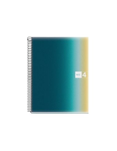 Cuaderno Espiral Miquelrius Din A4 120 Hojas 70 Gr Cuadro 5 Mm Tapa Polipropileno Aurora Iceland