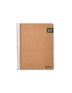 Cuaderno Espiral Liderpapel Din A5 Ecouse Tapa Cartulina Kraft Contracolada 120H Papel 100% Reciclado 80Gr Liso 2