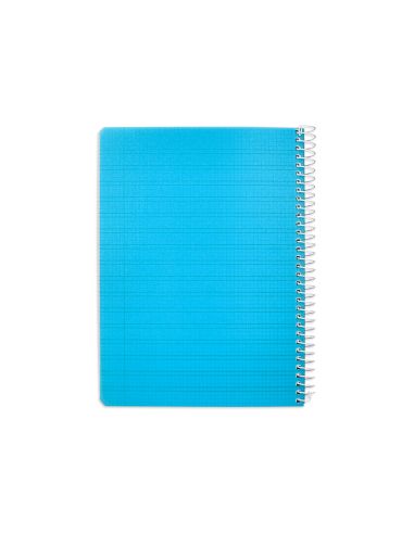 Cuaderno Espiral Liderpapel A5 Pautaguia Tapa Plastico 80H 90Gr Cuadro Pautado 3 Mm Con Margen Color Azul