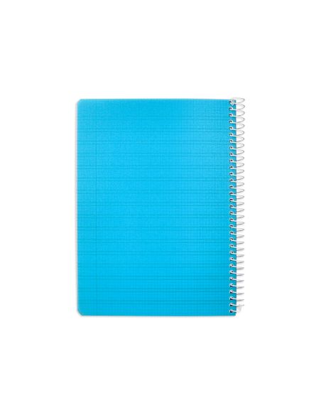 Cuaderno Espiral Liderpapel A5 Pautaguia Tapa Plastico 80H 90Gr Cuadro Pautado 3 Mm Con Margen Color Azul