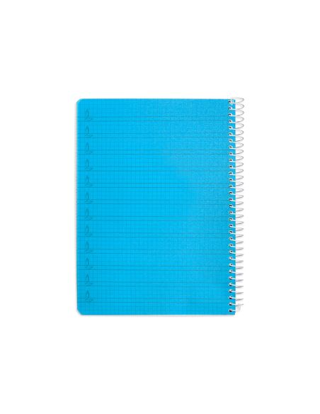 Cuaderno Espiral Liderpapel A5 Pautaguia Tapa Plastico 80H 90Gr Cuadro Pautado 4Mm Con Margen Color Azul