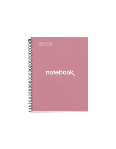 Cuaderno Espiral Miquelrius Notebook Emotions Rose Dust Tapa Forrada Din A4 Microperforado 80 Hojas 90