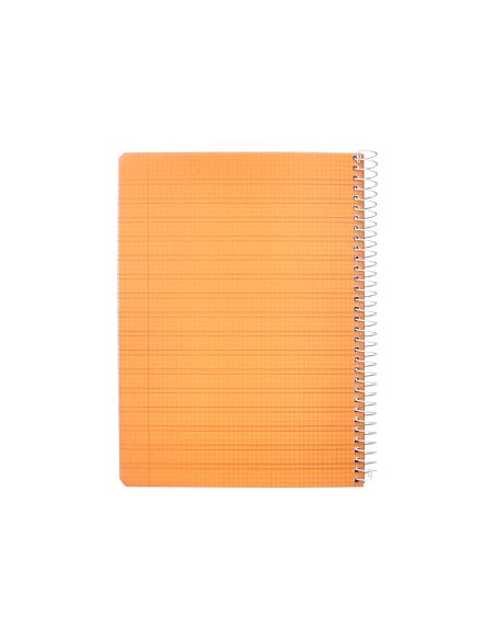 Cuaderno Espiral Liderpapel A5 Pautaguia Tapa Plastico 80H 90Gr Cuadro Pautado 3Mm Color Naranja