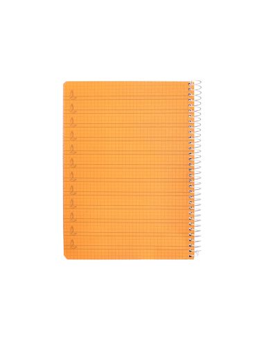 Cuaderno Espiral Liderpapel A5 Pautaguia Tapa Plastico 80H 90Gr Cuadro Pautado 4Mm Color Naranja