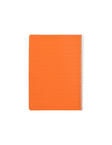 Cuaderno Espiral Liderpapel A4 Pautaguia Tapa Plastico 80H 90Gr Cuadro Pautado 4Mm Con Margen Color Naranja