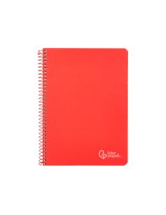 Cuaderno Espiral Liderpapel A4 Witty Tapa Dura 80H 90Gr Rayado Horizontal Con Margen Color Rojo 2