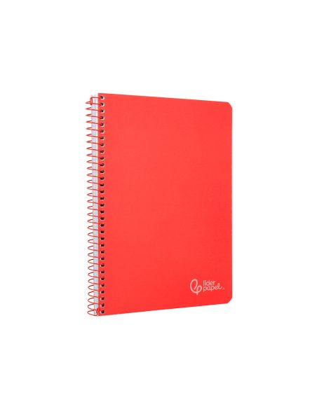 Cuaderno Espiral Liderpapel A4 Witty Tapa Dura 80H 90Gr Rayado Horizontal Con Margen Color Rojo
