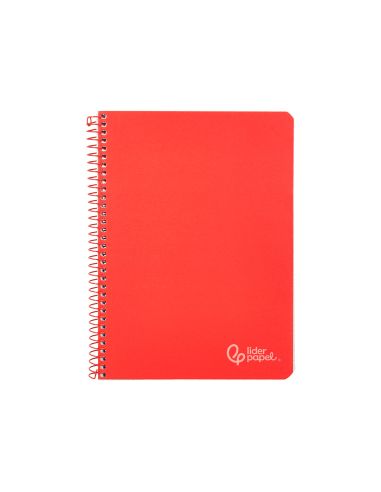 Cuaderno Espiral Liderpapel A4 Witty Tapa Dura 80H 90Gr Pauta 2,5Mm Con Margen Color Rojo