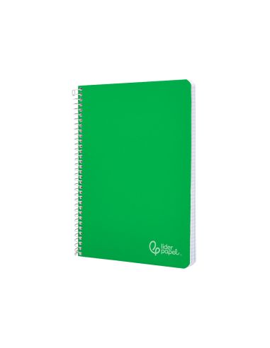 Cuaderno Espiral Liderpapel A4 Witty Tapa Dura 80H 90Gr Pauta 2,5Mm Con Margen Color Verde