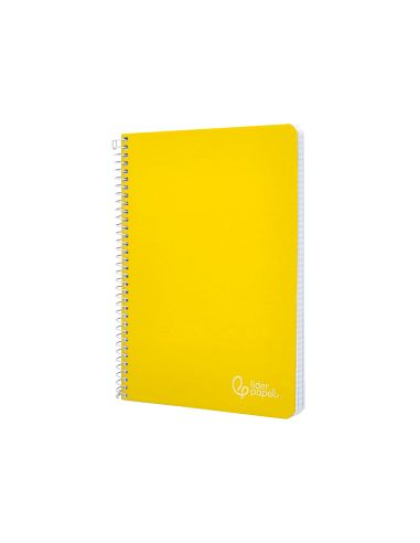 Cuaderno Espiral Liderpapel A4 Witty Tapa Dura 80H 90Gr Pauta 3,5Mm Con Margen Color Amarillo