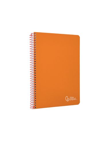 Cuaderno Espiral Liderpapel A4 Witty Tapa Dura 80H 90Gr Pauta 3,5Mm Con Margen Color Naranja