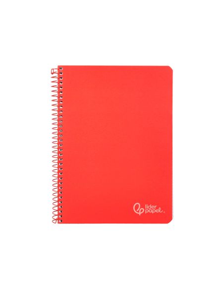 Cuaderno Espiral Liderpapel A4 Witty Tapa Dura 80H 90Gr Pauta 3,5Mm Con Margen Color Rojo