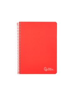 Cuaderno Espiral Liderpapel A5 Witty Tapa Dura 80H 90Gr Cuadro 4Mm Con Margen Color Rojo 2