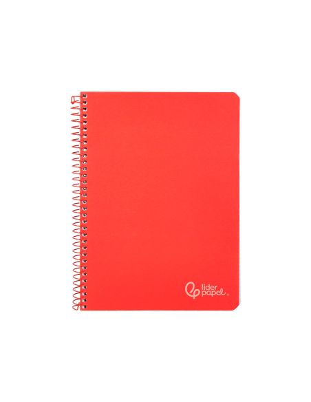 Cuaderno Espiral Liderpapel A5 Witty Tapa Dura 80H 90Gr Cuadro 4Mm Con Margen Color Rojo