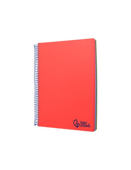 Cuaderno Espiral Liderpapel A4 Micro Wonder Tapa Plastico 120H 90Gr Horizontal 5 Bandas 4 Taladros Colores