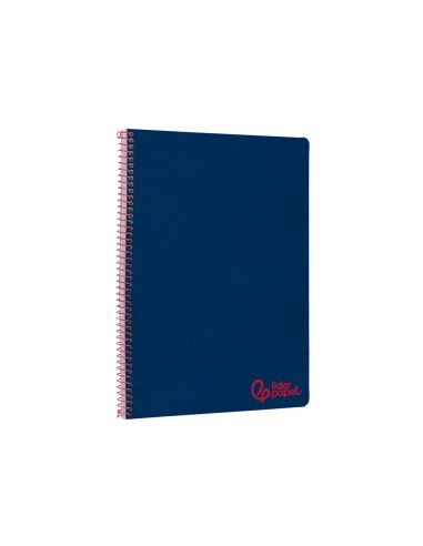 Cuaderno Espiral Liderpapel A4 Wonder Tapa Plastico 80H 90Gr Rayado Horizontal Con Margen Color Azul Marino