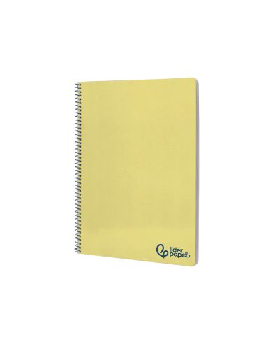 Cuaderno Espiral Liderpapel A4 Wonder Tapa Plastico 80H 90Gr Pauta Estrecha 2,5Mm Con Margen Color Amarillo