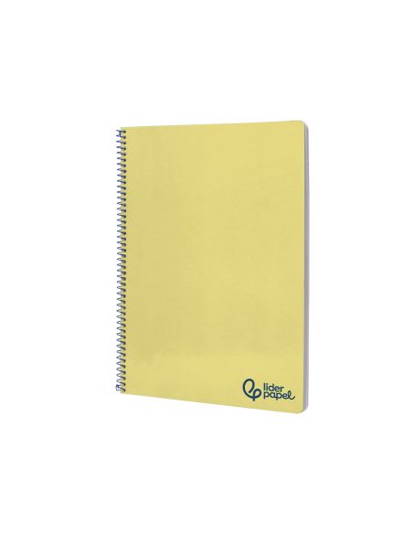 Cuaderno Espiral Liderpapel A4 Wonder Tapa Plastico 80H 90Gr Pauta Estrecha 2,5Mm Con Margen Color Amarillo