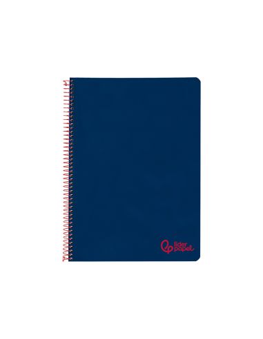 Cuaderno Espiral Liderpapel A4 Wonder Tapa Plastico 80H 90Gr Pauta Estrecha 2,5Mm Con Margen Color Azul Marino