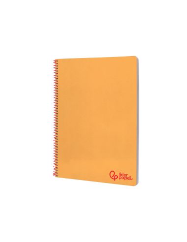 Cuaderno Espiral Liderpapel A4 Wonder Tapa Plastico 80H 90Gr Pauta Estrecha 2,5Mm Con Margen Color Naranja